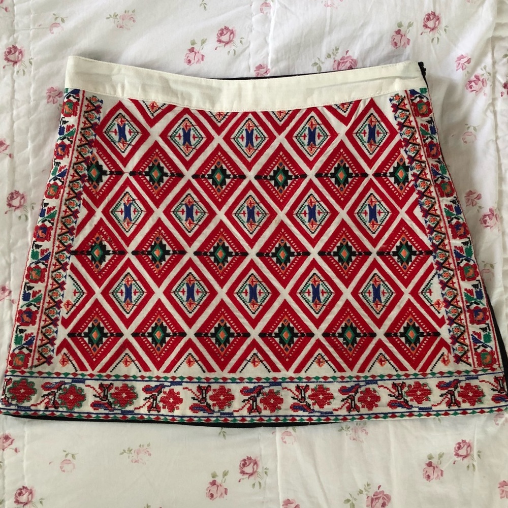 Embroidered mini skirt size small from LF store